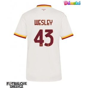 AS Roma Wesley Franca #43 Dámské Venkovní Dres 2026-27 Krátký Rukáv AS Roma Wesley Franca #43 Dámské Venkovní Dres 2026-27 Krátký Rukáv